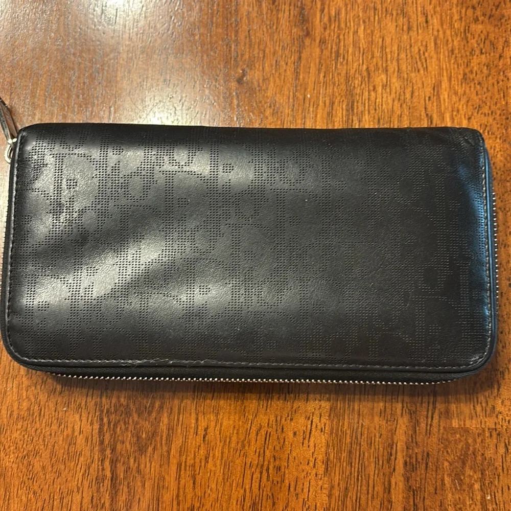 CHRISTIAN DIOR Long wallet (with coin pocket) Oblique Galaxy Calf
